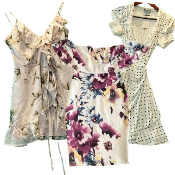 BUNDLE: 3-Women’s NWT Mini Dresses (WINDSOR + BEBE), Size XS/S (BB1608B) - Picture 2 of 5